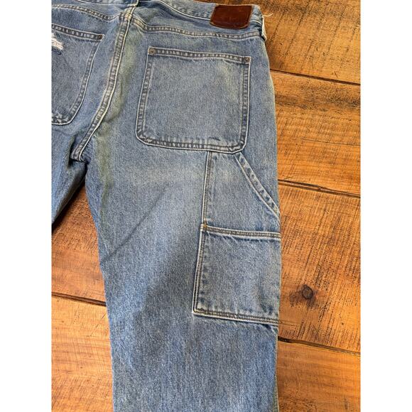 Mens Abercrombie & Fitch Kennan Straight Distressed Carpenter Style Jeans 32x32 - Picture 11 of 12
